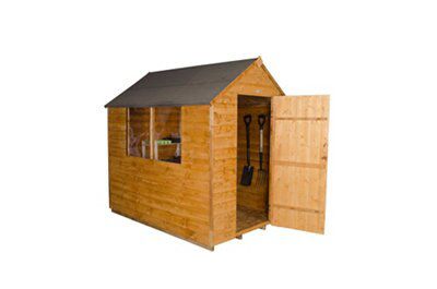 Forest Garden 7x5 ft Apex Wooden Shed with floor & 2 windows
