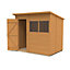 Forest Garden 7x5 ft Pent Shiplap Wooden Shed with floor & 2 windows