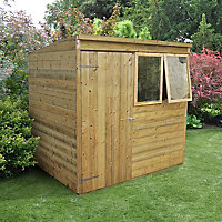 Forest Garden 7x5 ft Pent Wooden Shed with floor & 1 window - Assembly service included