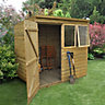 Forest Garden 7x5 ft Pent Wooden Shed with floor & 1 window