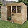 Forest Garden 7x5 Pent Pressure treated Overlap Wooden Shed with floor - Assembly service included