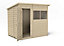 Forest Garden 7x5 Pent Pressure treated Overlap Wooden Shed with floor (Base included) - Assembly service included