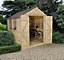 Forest Garden 7x7 Apex Pressure treated Overlap Wooden Shed with floor (Base included) - Assembly service included