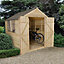 Forest Garden 7x7 Apex Pressure treated Overlap Wooden Shed with floor