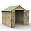 Forest Garden 7x7 ft Apex Overlap Wooden 2 door Shed with floor (Base included)