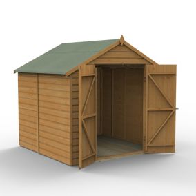 Forest Garden 7x7 ft Apex Shiplap Wooden 2 door Shed with floor - Assembly service included
