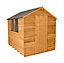 Forest Garden 8x6 Apex Dip treated Overlap Golden brown Wooden Shed with floor (Base included)