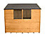 Forest Garden 8x6 ft Apex Golden brown Wooden Shed with floor & 2 windows
