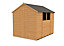 Forest Garden 8x6 ft Apex Overlap Wooden Shed with floor & 2 windows