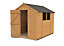 Forest Garden 8x6 ft Apex Overlap Wooden Shed with floor & 2 windows