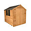 Forest Garden 8x6 ft Apex Wooden 2 door Shed with floor & 2 windows - Assembly service included