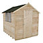 Forest Garden 8x6 ft Apex Wooden Shed with floor & 2 windows (Base included)