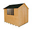 Forest Garden 8x6 ft Apex Wooden Shed with floor & 2 windows (Base included)