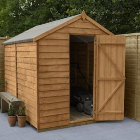 Forest Garden 8x6 ft Apex Wooden Shed with floor (Base included)