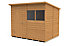 Forest Garden 8x6 ft Pent Overlap Wooden Shed with floor & 2 windows