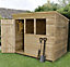 Forest Garden 8x6 ft Pent Overlap Wooden Shed with floor - Assembly service included