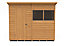 Forest Garden 8x6 ft Pent Wooden Shed with floor & 2 windows (Base included) - Assembly service included