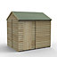 Forest Garden 8x6 ft Reverse apex Overlap Wooden Shed with floor (Base included)
