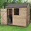 Forest Garden 8x6 ft Reverse apex Overlap Wooden Shed with floor