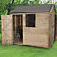 Forest Garden 8x6 ft Reverse apex Wooden Shed with floor & 1 window - Assembly service included