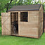 Forest Garden 8x6 ft Reverse apex Wooden Shed with floor & 1 window (Base included) - Assembly service included