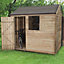 Forest Garden 8x6 ft Reverse apex Wooden Shed with floor & 1 window (Base included)