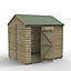 Forest Garden 8x6 ft Reverse apex Wooden Shed with floor (Base included)