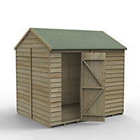 Forest Garden 8x6 ft Reverse apex Wooden Shed with floor