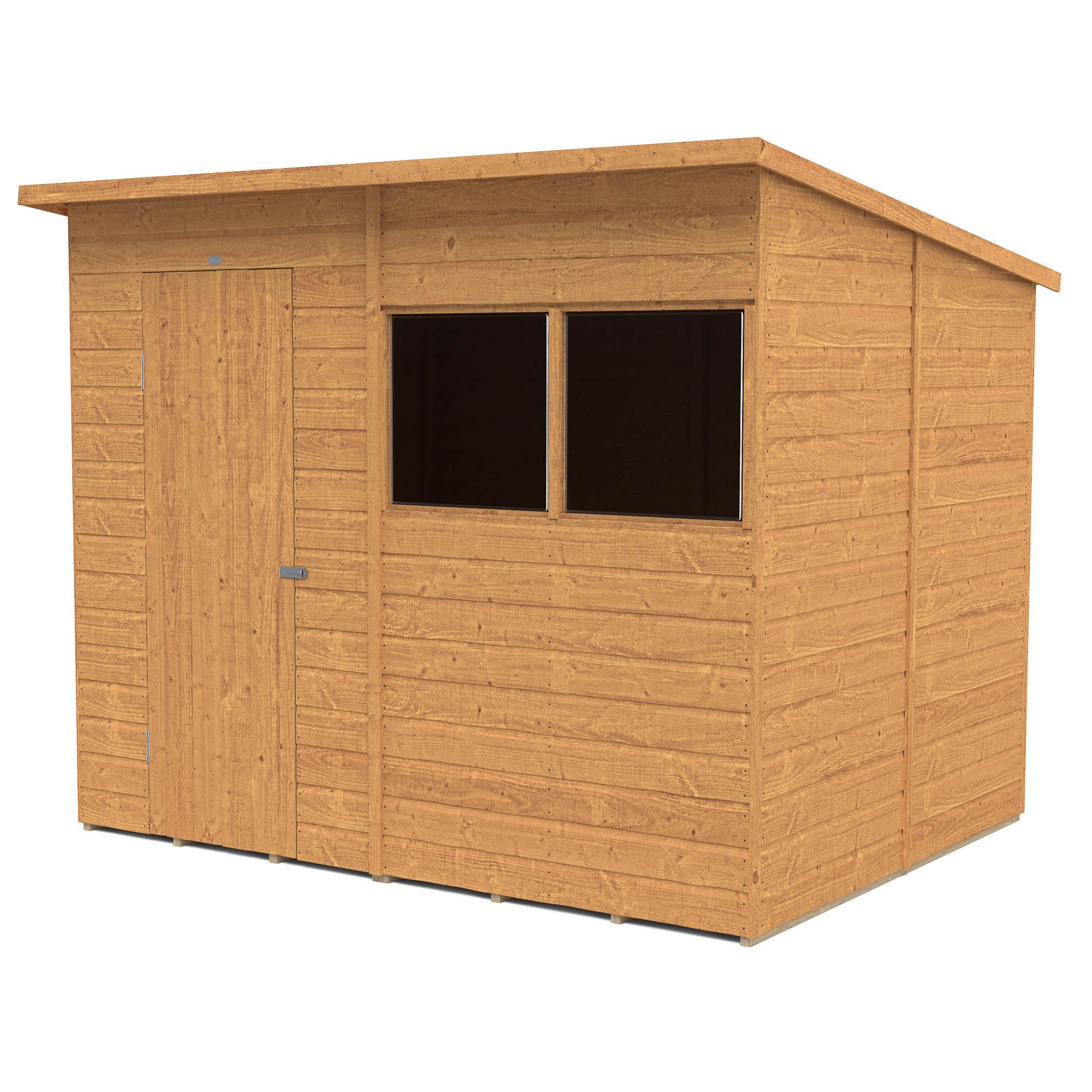 Forest Garden 8X6 Pent Dip treated Shiplap Shed with floor - Assembly service included