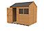 Forest Garden 8x6 Reverse apex Dip treated Overlap Wooden Shed with floor (Base included) - Assembly service included