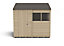 Forest Garden 8x6 Reverse apex Pressure treated Overlap Wooden Shed with floor (Base included) - Assembly service included
