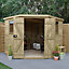 Forest Garden 8x8 ft Pent 2 door Shed with floor & 2 windows - Assembly service included