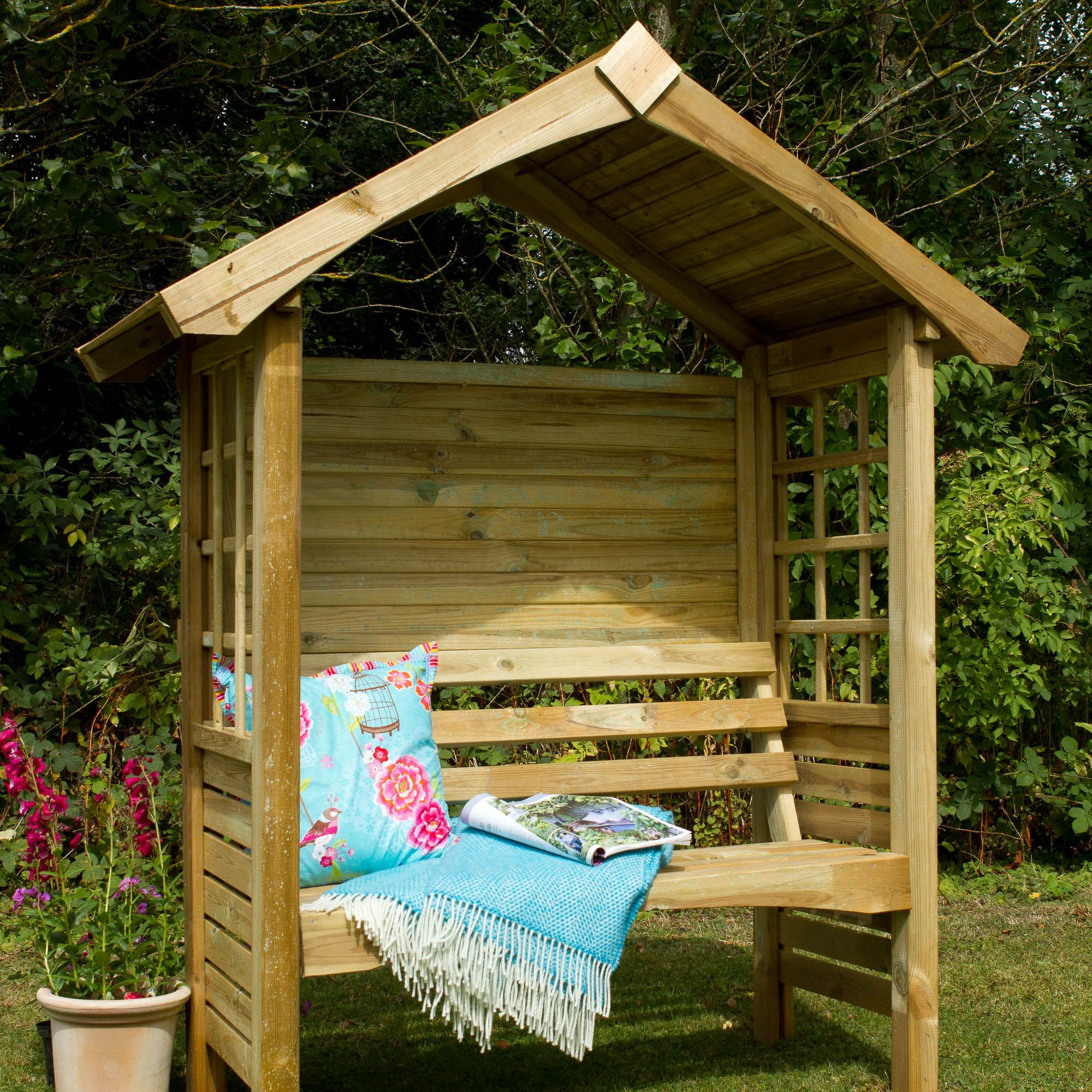 Arbour bench outlet b&q