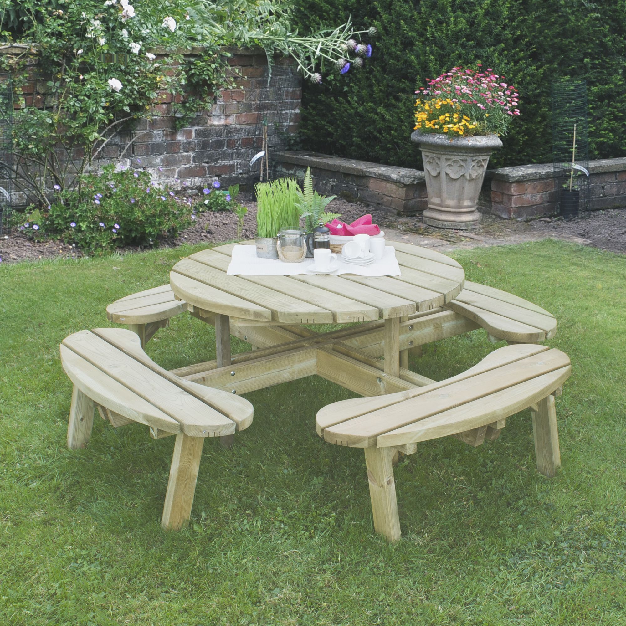 Garden bench table deals b&q