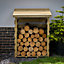 Forest Garden Compact Wooden 3x3 ft Pent Log store
