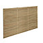 Forest Garden Contemporary Slatted Pressure treated Decorative fence panel (W)1.8m (H)1.2m, Pack of 3