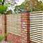 Forest Garden Contemporary Slatted Pressure treated Decorative fence panel (W)1.8m (H)1.2m, Pack of 3