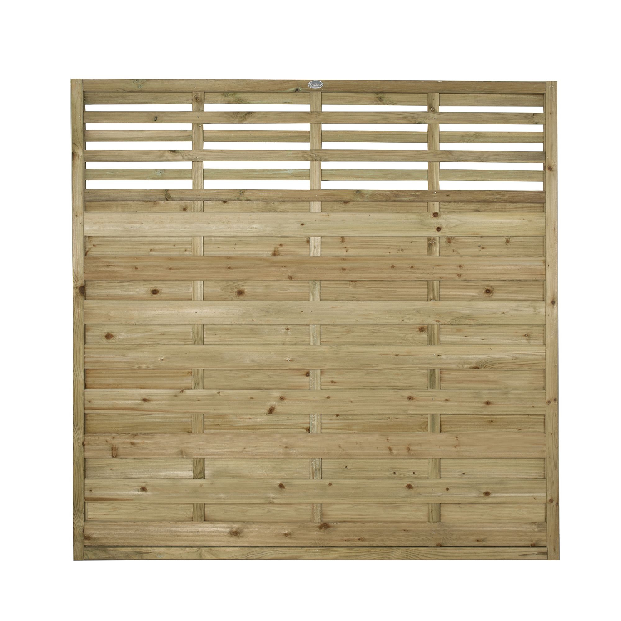 Forest Garden Contemporary Slatted Pressure Treated Fence Panel W 1 8m H 1 8m Pack Of 3 Diy At B Q