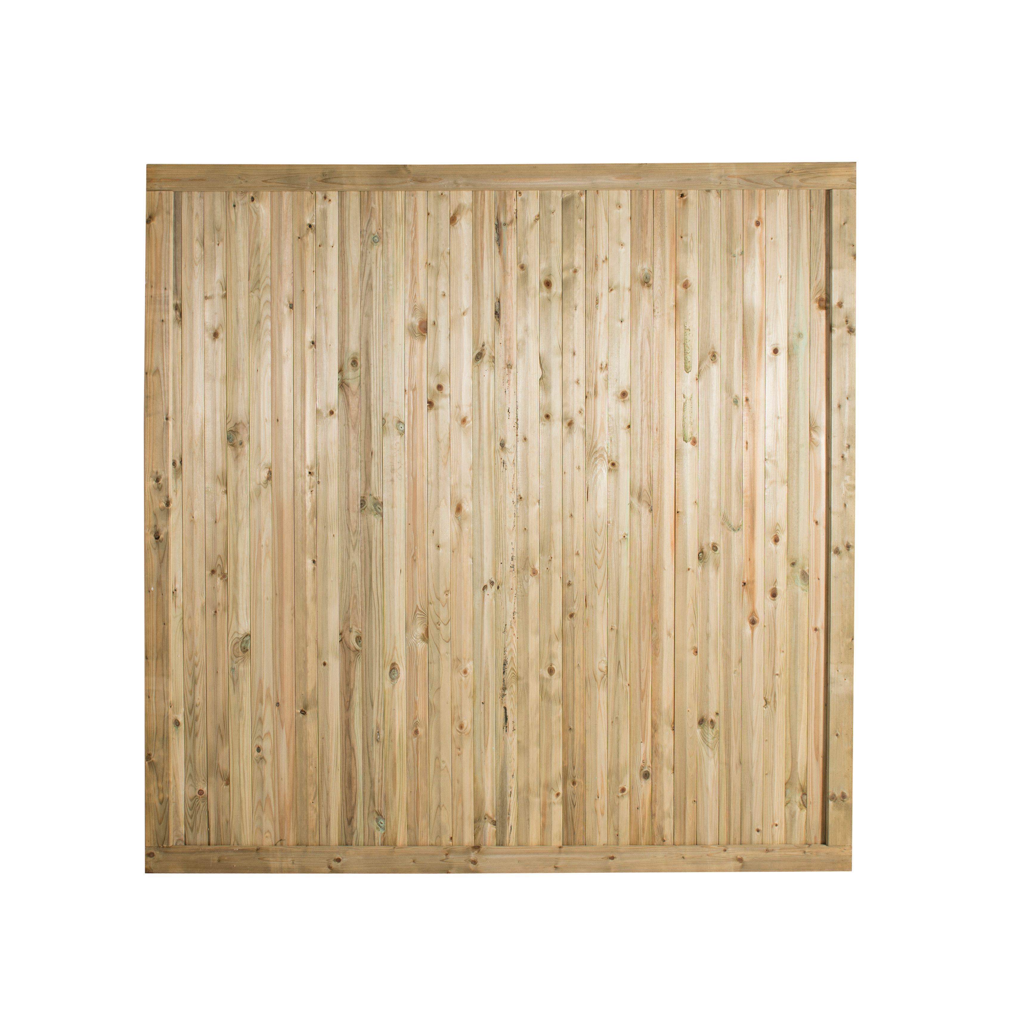 Forest Garden Decibel Closeboard Wooden Fence panel (W)1.83m (H)1.8m, Pack of 3