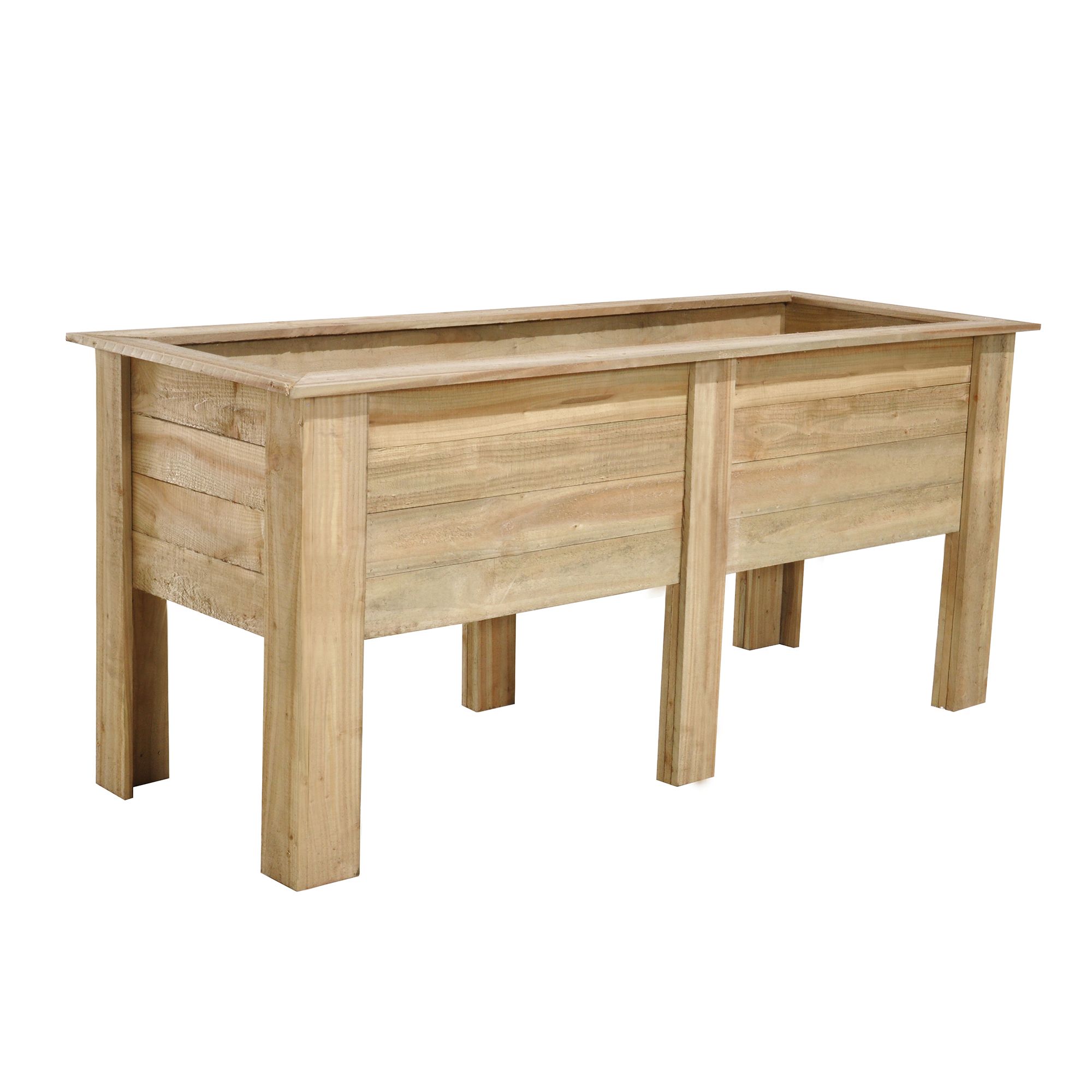 Forest Garden Deep root Wooden Rectangular Planter (H)80cm (W)180cm