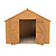 Forest Garden Delamere Range 10x10 Apex Dip treated Shiplap Golden Brown Shed with floor
