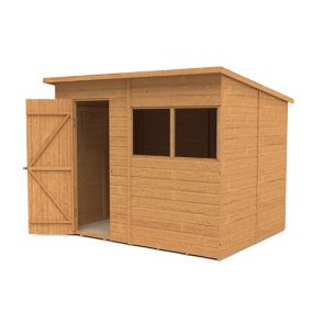 Forest Garden Delamere Range 8x6 Pent Dip treated Shiplap Shed with floor