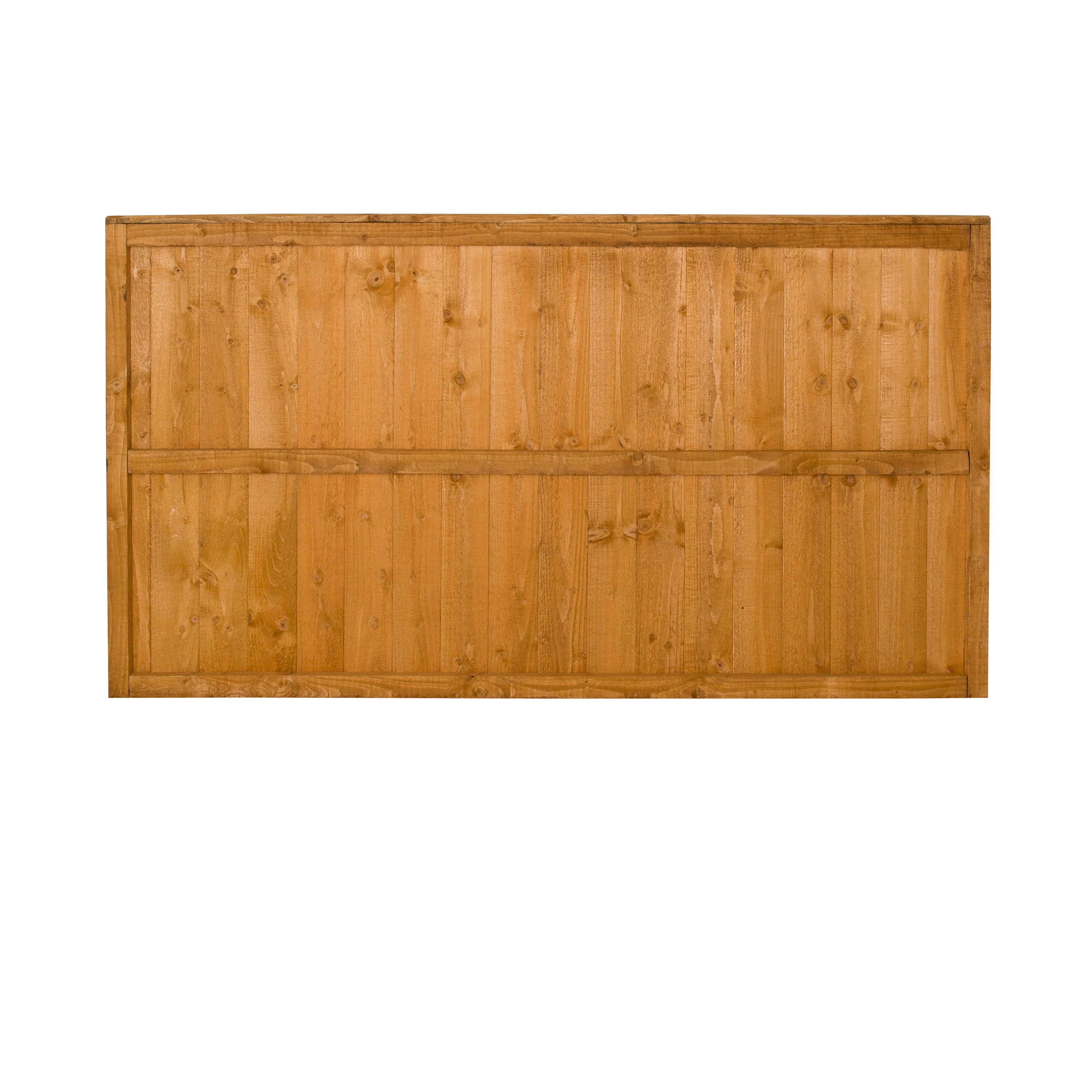 Forest Garden Dip treated 3ft Golden brown Wooden Fence panel (W)1.83m (H)0.93m, Pack of 4