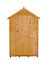 Forest Garden Forest 4x3 ft Apex Natural timber Wooden Shed with floor
