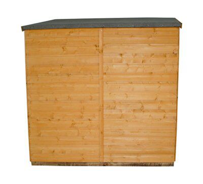 Forest Garden Forest 6x3 ft Pent Natural timber Wooden Shed with floor - Assembly service included