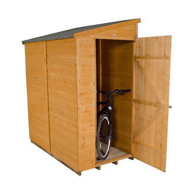 Forest Garden Forest 6x3 ft Pent Natural timber Wooden Shed with floor - Assembly service included