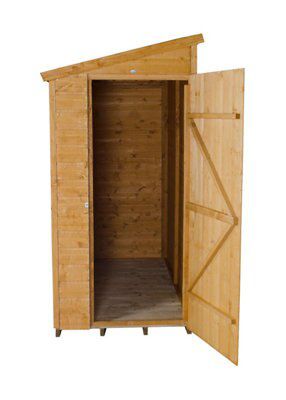 Forest Garden Forest 6x3 ft Pent Natural timber Wooden Shed with floor - Assembly service included