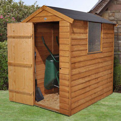 Forest Garden Forest Apex Natural timber Shed with floor & 1 window - Assembly service included