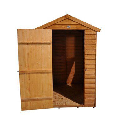 Forest Garden Forest Apex Natural timber Shed with floor & 1 window - Assembly service included