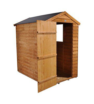 Forest Garden Forest Apex Natural timber Shed with floor & 1 window - Assembly service included